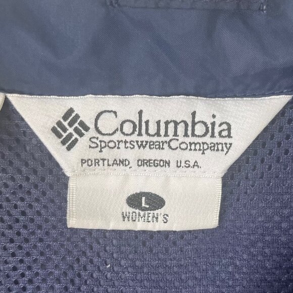 Columbia Womens Windbreaker Jacket Blue Lightweight Size Large - Picture 9 of 12